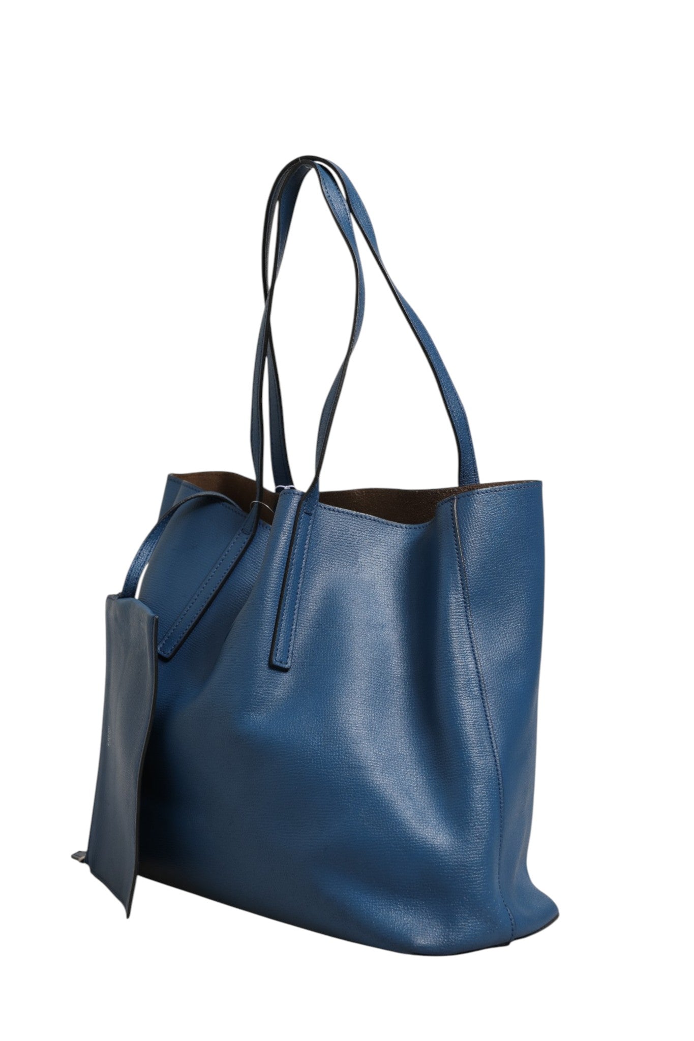 Fendi Leather Navy Blue Shopping Women's Tote ( )