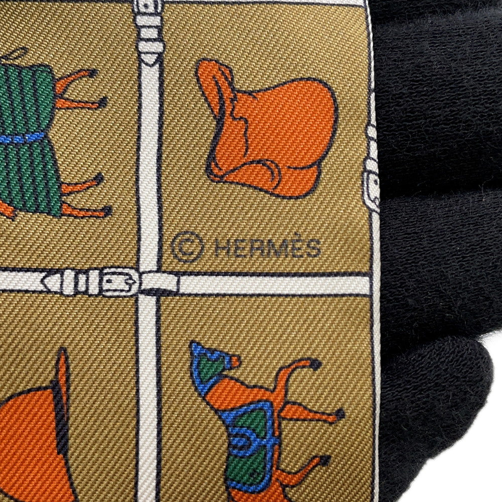 HERMES Twilly Couvertures et Tenues de jour Mordre/Blanc/Blue Silk100%
