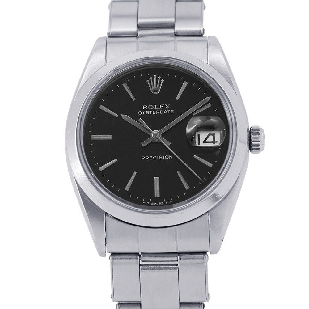 ROLEX Oyster Date W34mm Stainless Steel Black Dial6694