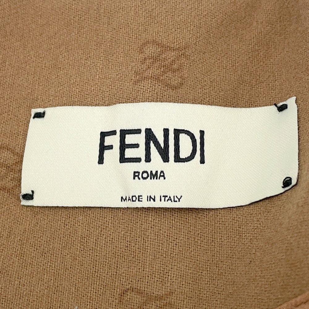 FENDI FF Calligraphy Shorts Size 36 BeigeFR6336 Wool 90% Cashmere8% Polyurethane2%