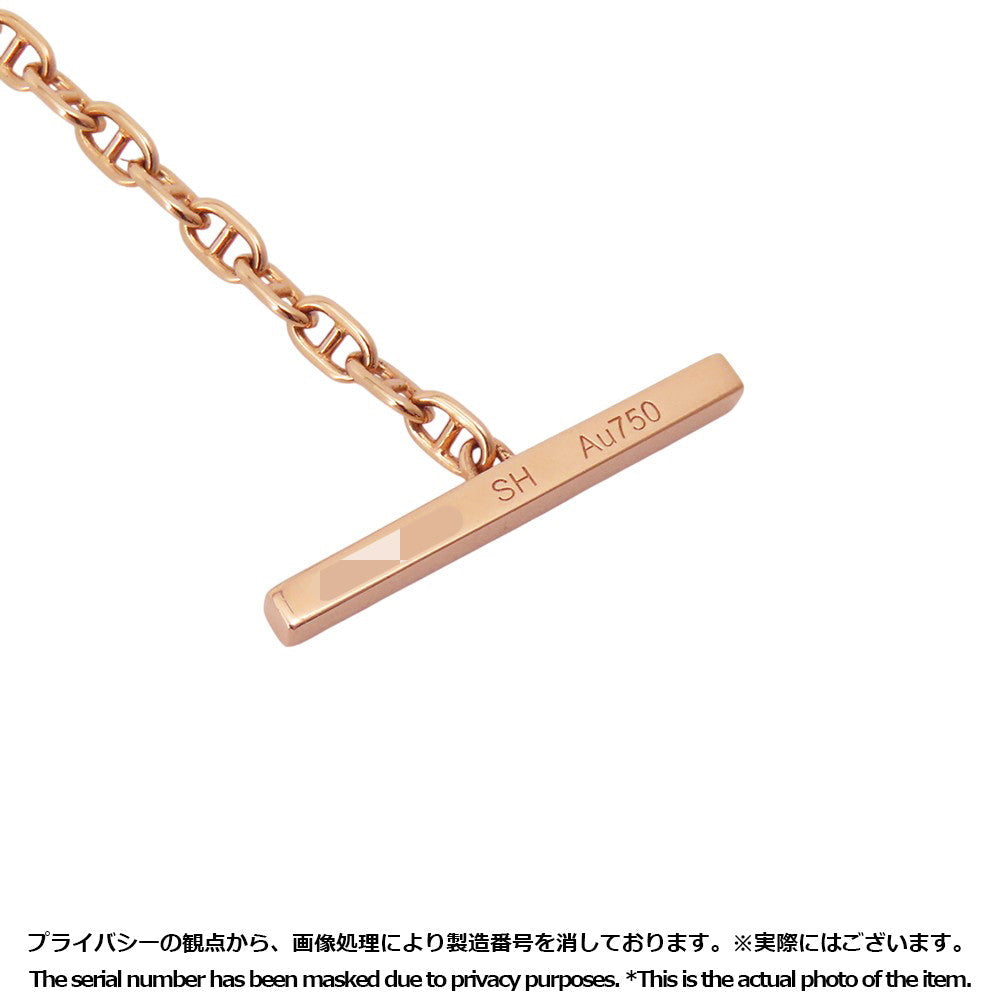 HERMES Chaine d'Ancre Verso Bracelet Size SH K18PG Ceramic