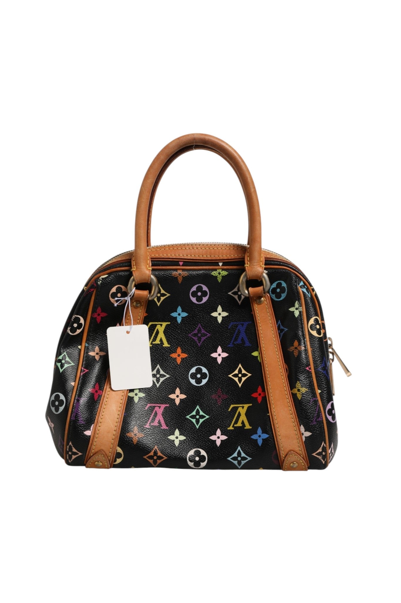 Louis Vuitton Black Monogram Multicolor Canvas Priscilla Women's Handbag ( )