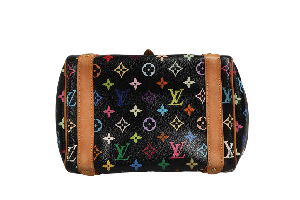 Louis Vuitton Black Monogram Multicolor Canvas Priscilla Women's Handbag ( )