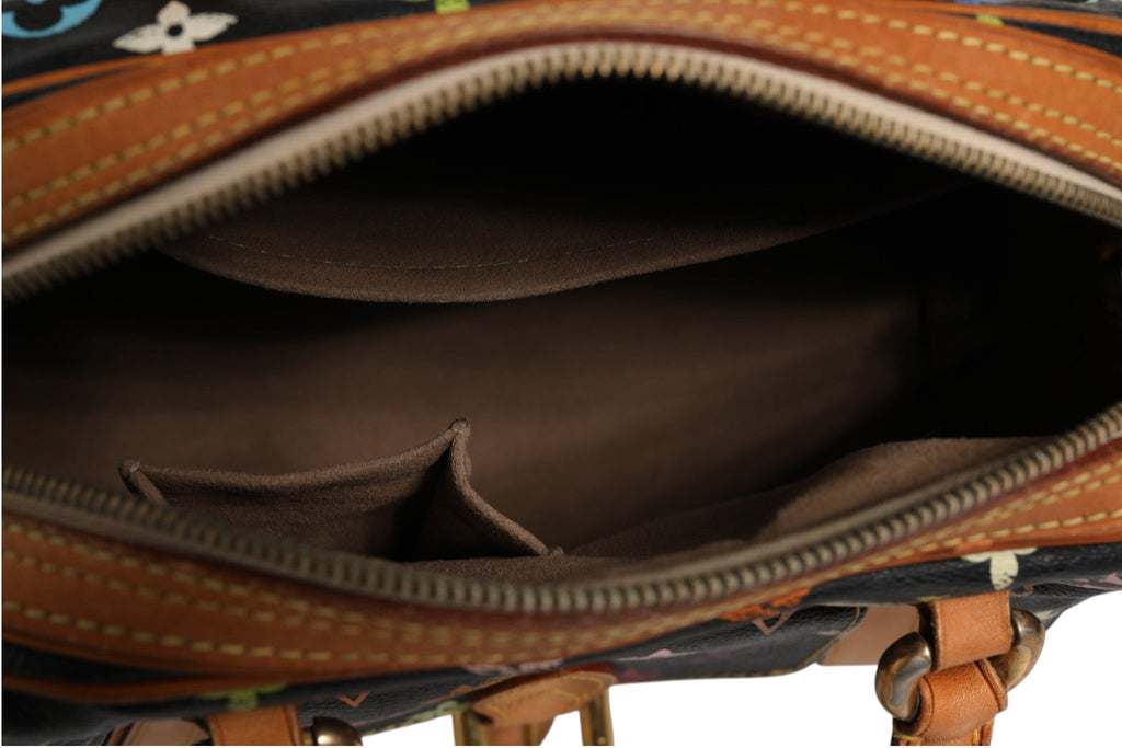 Louis Vuitton Black Monogram Multicolor Canvas Priscilla Women's Handbag ( )