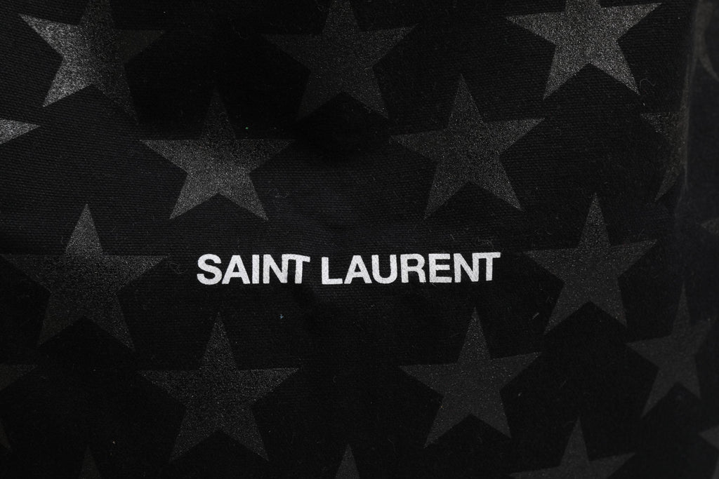 Saint Laurent Rive Droite Black Tote Women's With Star Print Tote Women's bag ( )