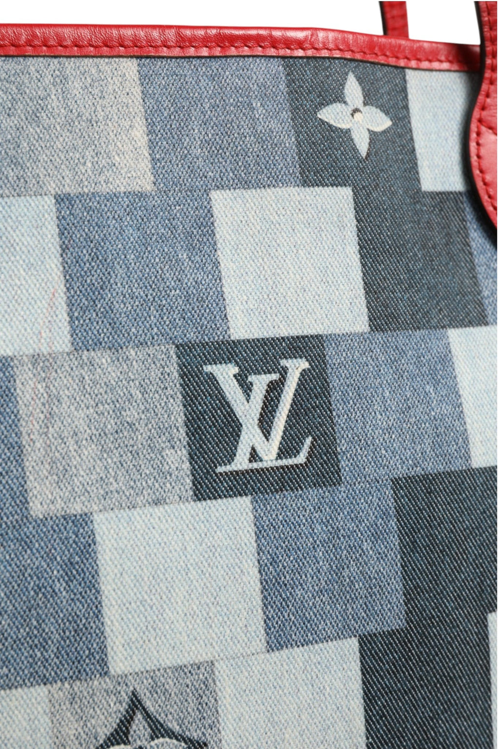 Louis Vuitton Neverfull Patchwork Monogram Denim Tote Women's Bag ( )