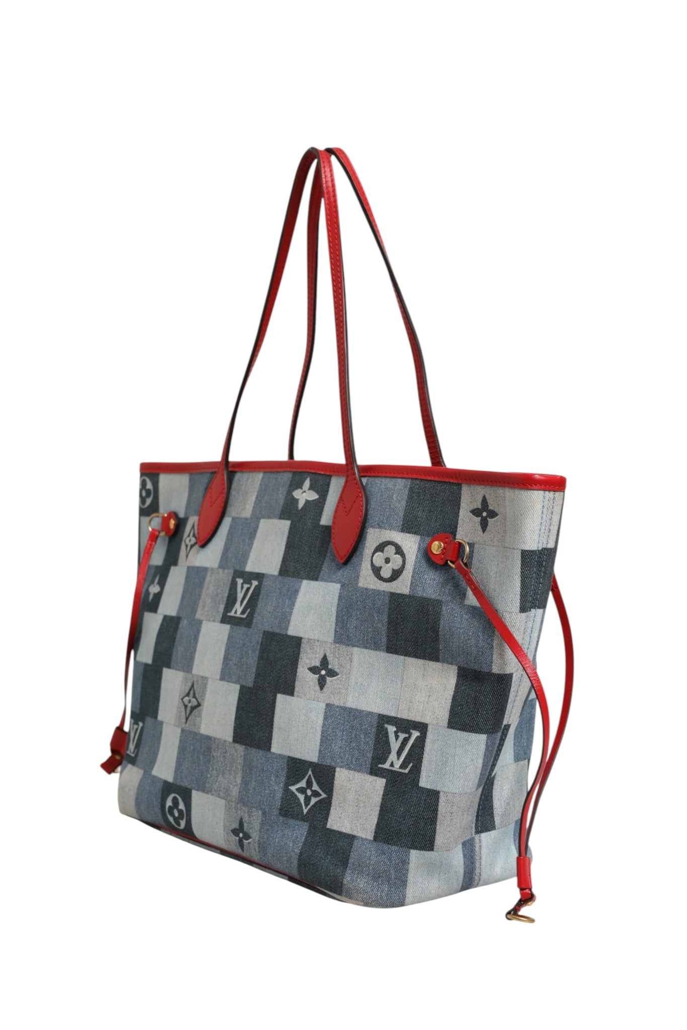 Louis Vuitton Neverfull Patchwork Monogram Denim Tote Women's Bag ( )