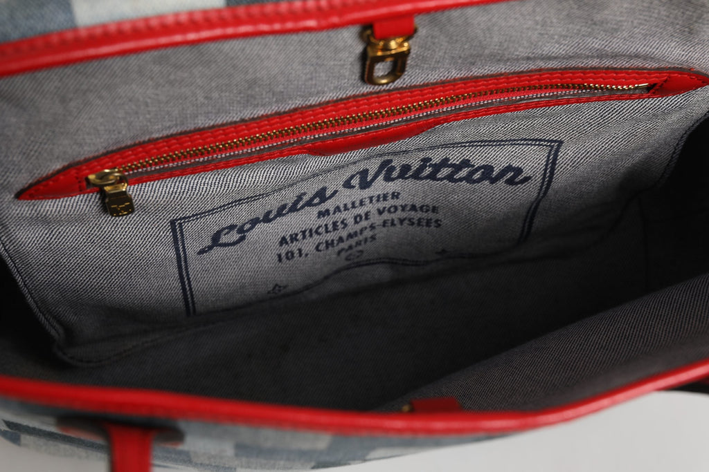 Louis Vuitton Neverfull Patchwork Monogram Denim Tote Women's Bag ( )
