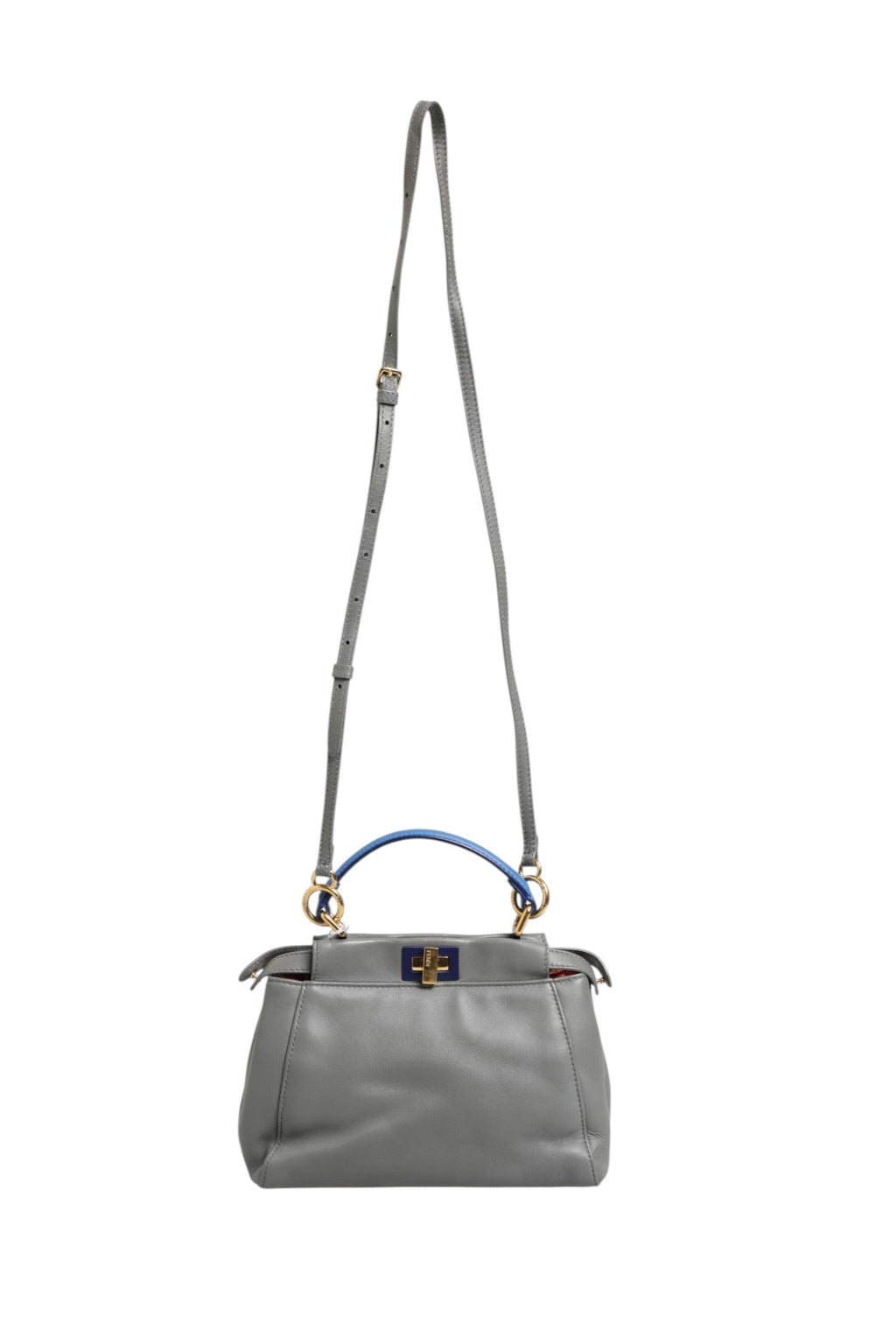Fendi Mini Peekaboo Blue Women's Grey ( )