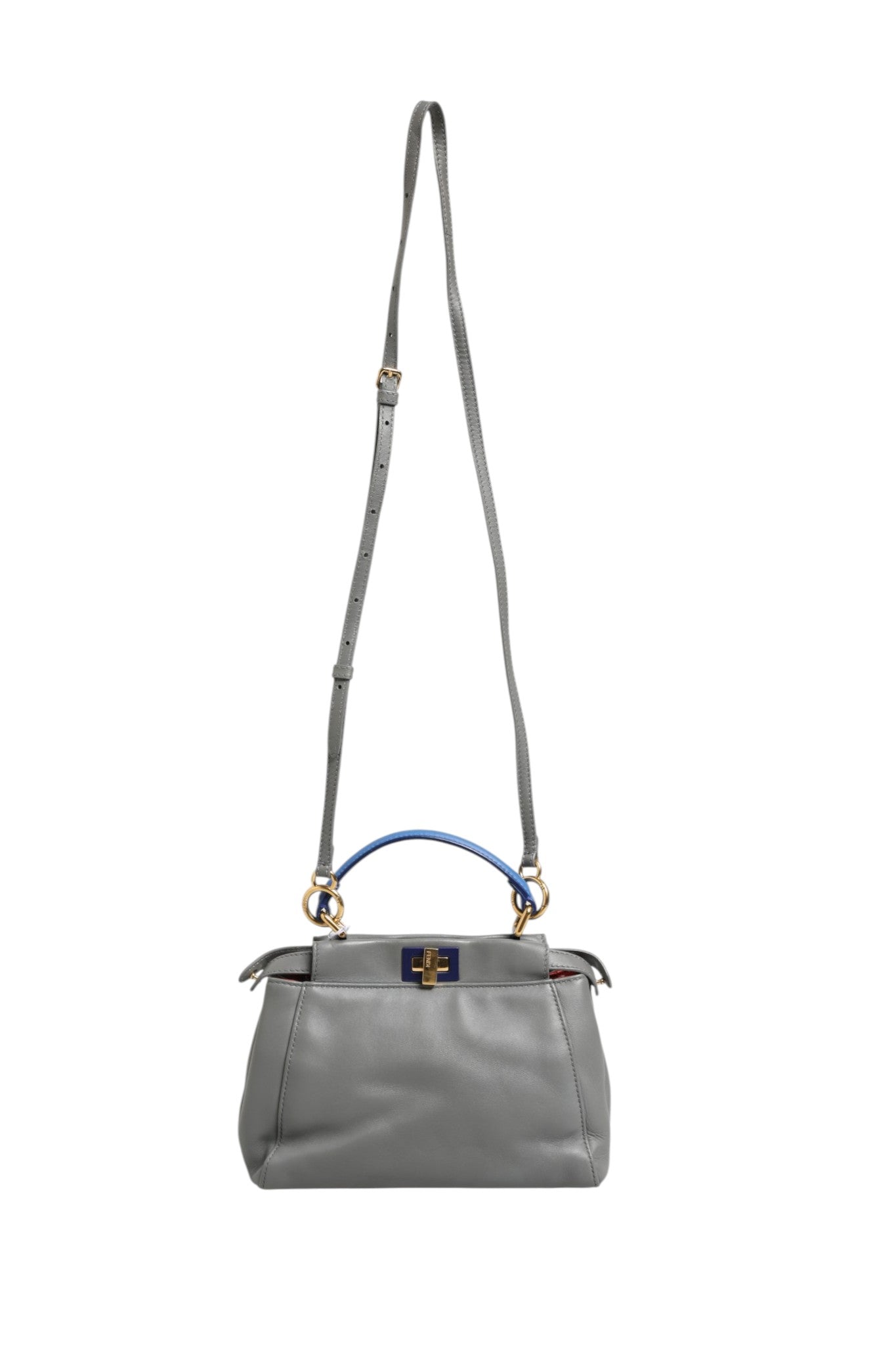Fendi Mini Peekaboo Blue Women's Grey ( )