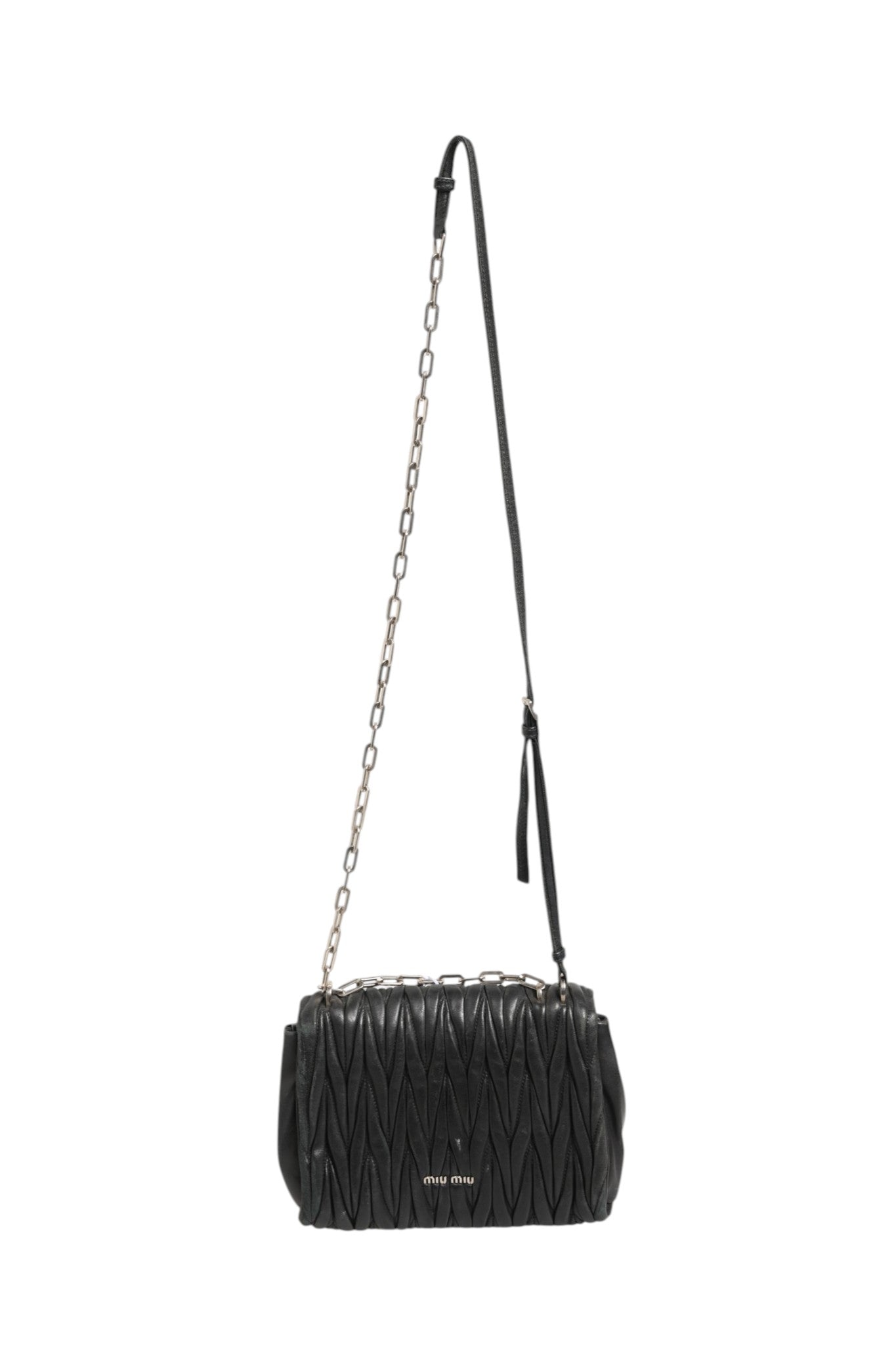 Miu Miu Confidential Matelasse Leather Flap Shoulder Women's Bag ( )