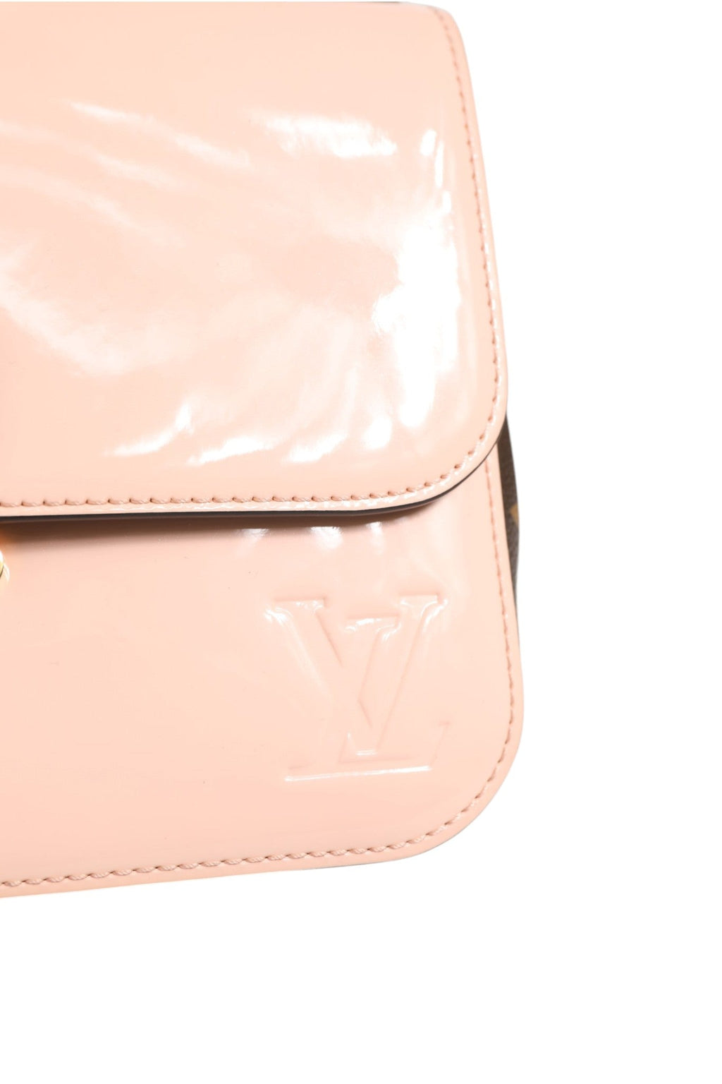 Louis Vuitton Pink Vernis and Monogram Canvas Cherrywood BB Shoulder Women's Bag ( )