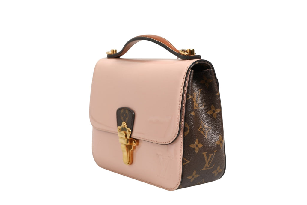 Louis Vuitton Pink Vernis and Monogram Canvas Cherrywood BB Shoulder Women's Bag ( )