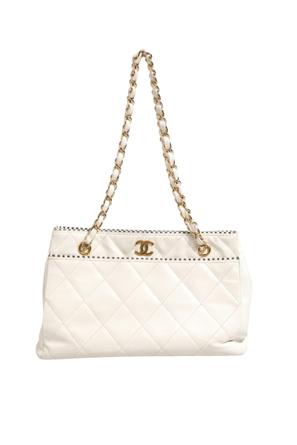 Chanel Shiny Calfskin Quilted Mini 22 White Women's 1792563 ( )