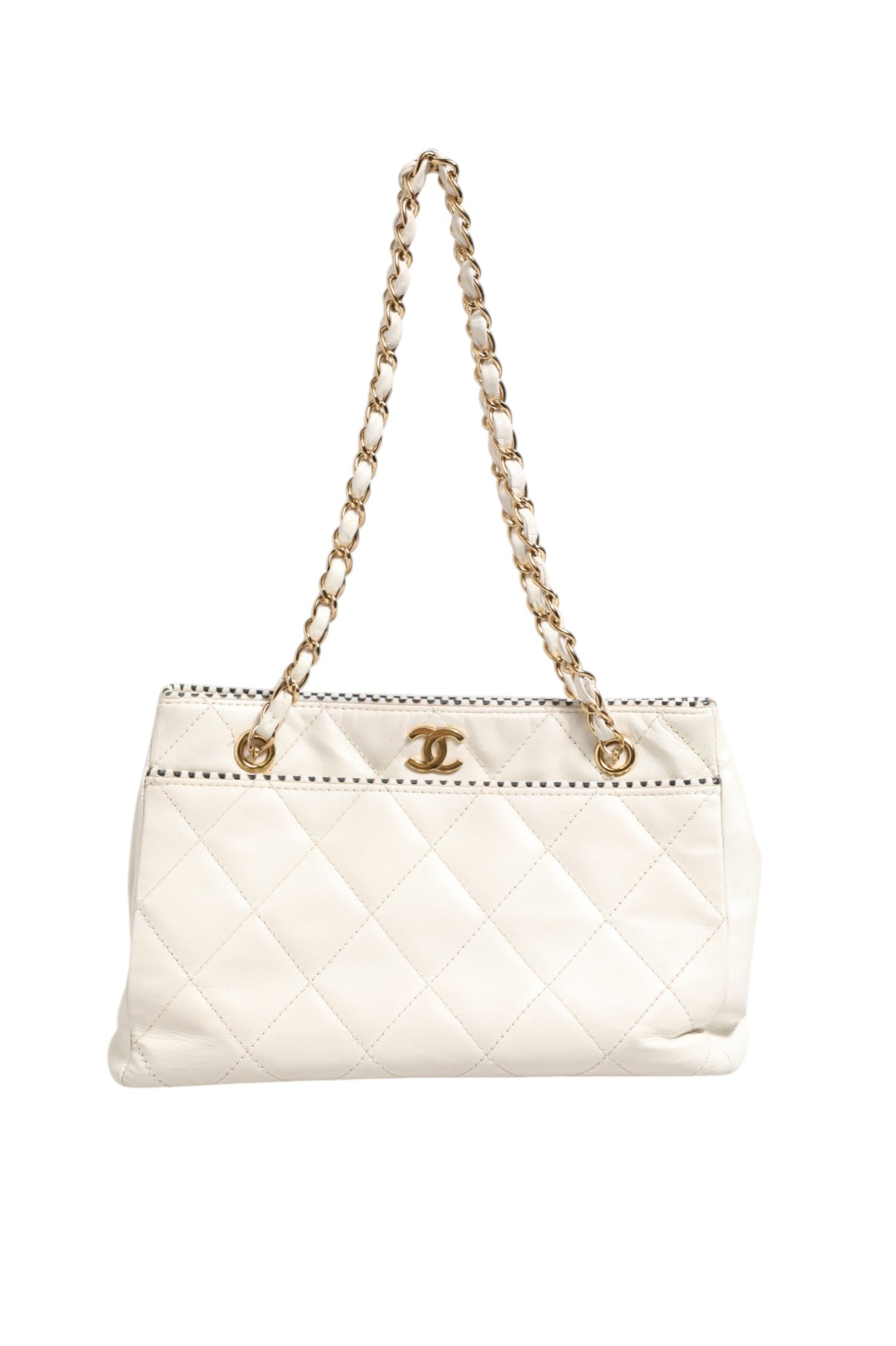 Chanel Shiny Calfskin Quilted Mini 22 White Women's 1792563 ( )