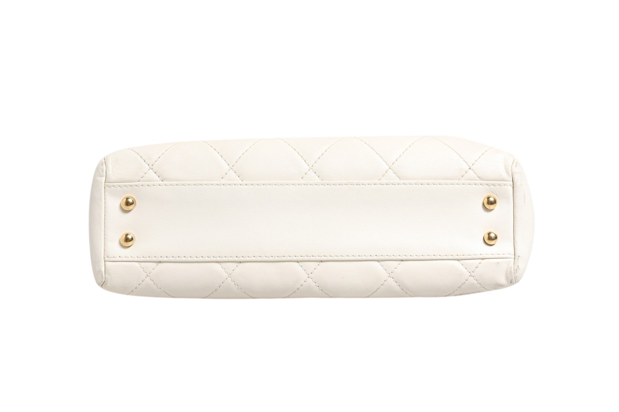 Chanel Shiny Calfskin Quilted Mini 22 White Women's 1792563 ( )