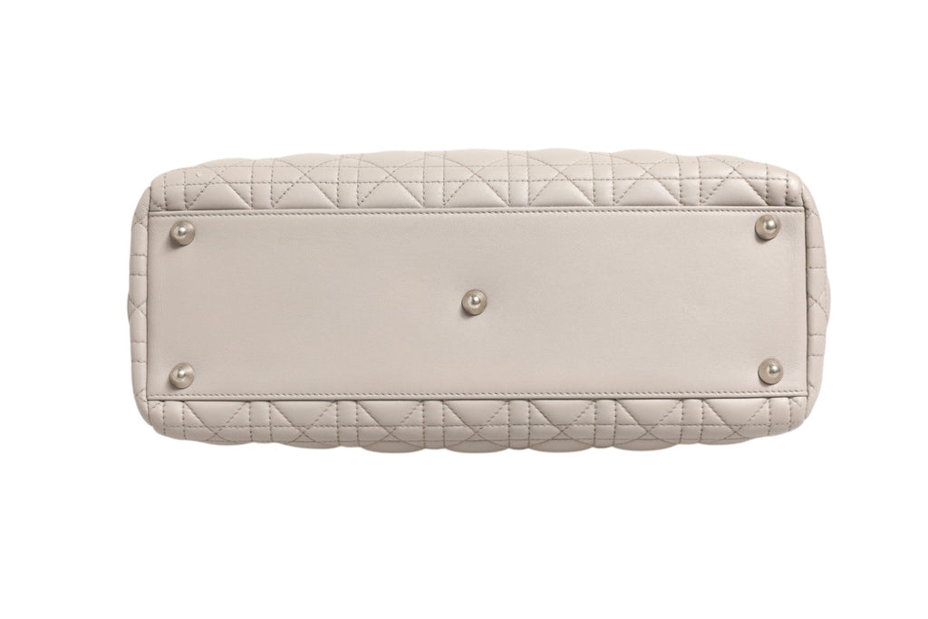 Christian Dior Lady Dior Large Grey Cannage Lambskin Women's Bag ( )