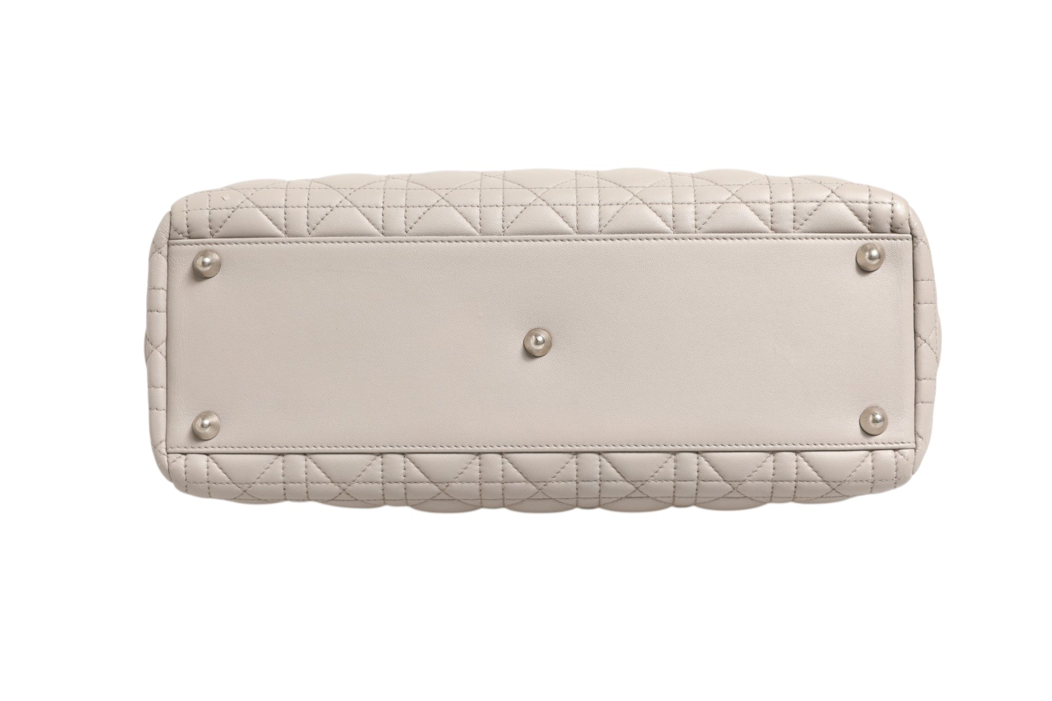 Christian Dior Lady Dior Large Grey Cannage Lambskin Women's Bag ( )