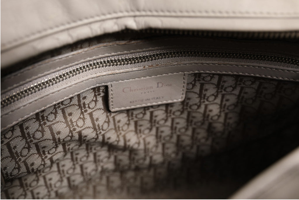 Christian Dior Lady Dior Large Grey Cannage Lambskin Women's Bag ( )