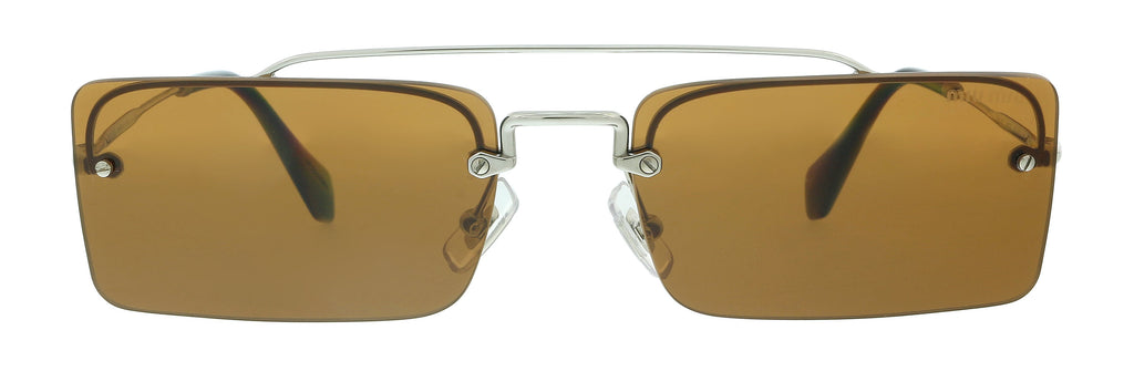Miu Miu Grey Round 0MU 06SS C8O1A0 Sunglasses