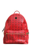 MCM Medium Stark Studded Visetos Backpack - Women's Red ( )