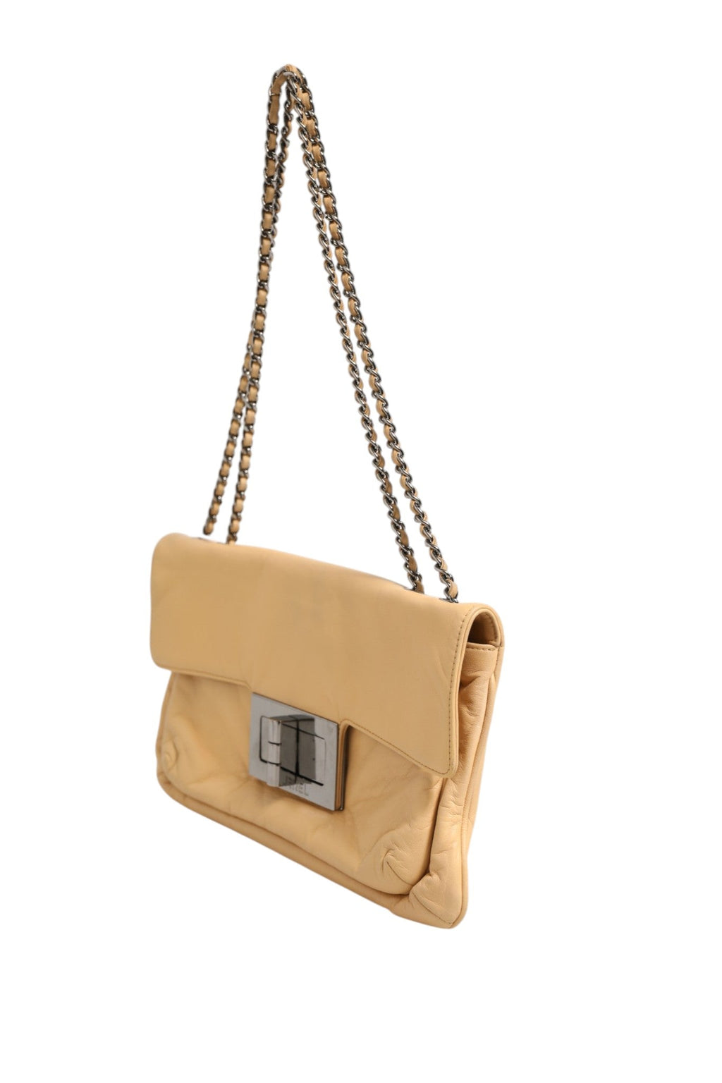 Chanel Beige Lambskin Giant Reissue Mademoiselle Lock Flap Women's Bag ( )