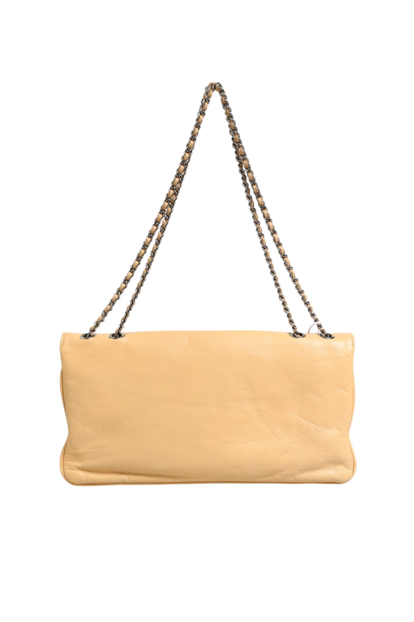 Chanel Beige Lambskin Giant Reissue Mademoiselle Lock Flap Women's Bag ( )