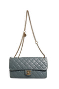 Chanel Blue Quilted Leather Crown Flap Shoulder Women's Bag ( )
