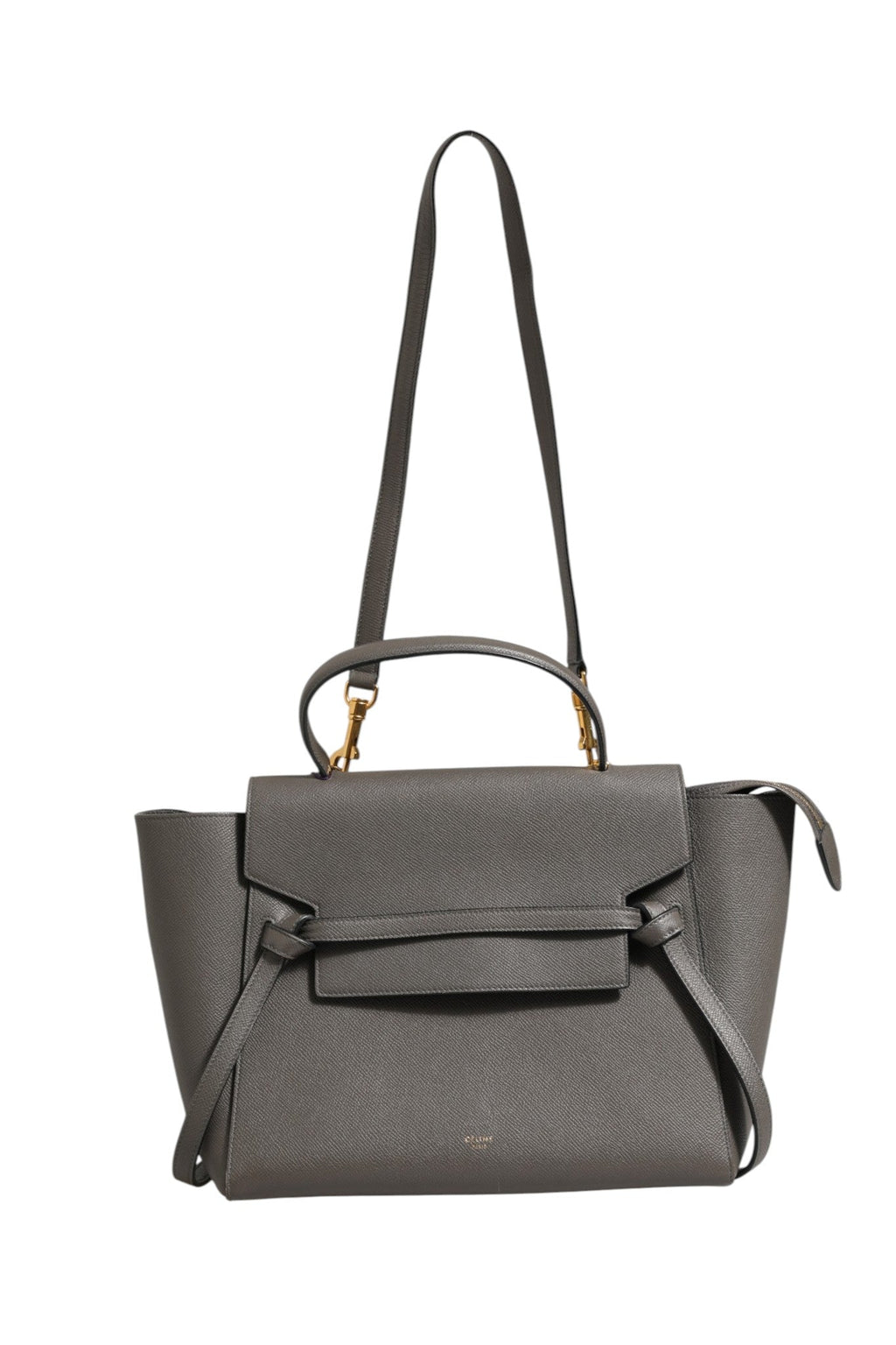Celine Nano Belt Bag in Grained Calfskin Women's Grey ( )