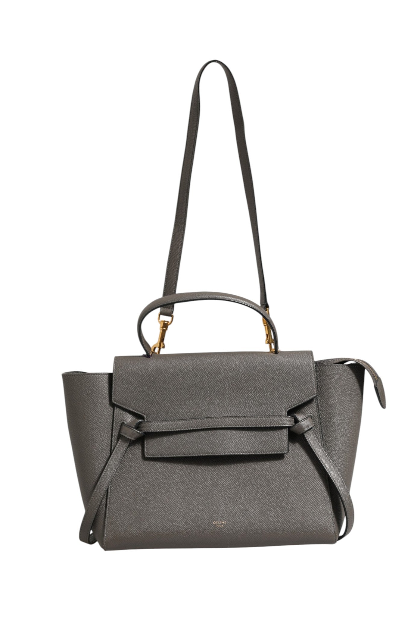 Celine Nano Belt Bag in Grained Calfskin Women's Grey ( )
