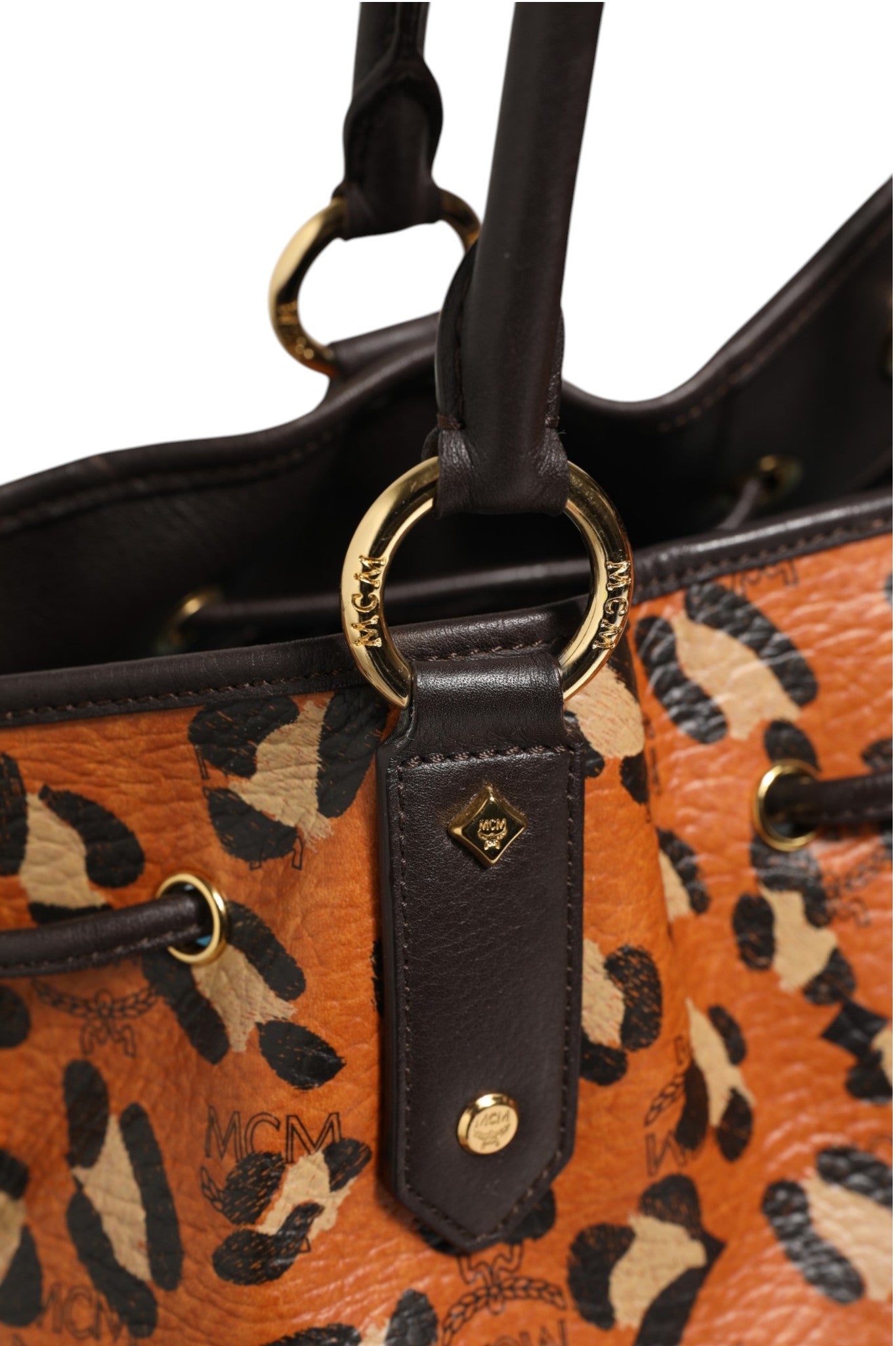 MCM Visetos Leopard Aren Medium Shopper Women's Tote ( )