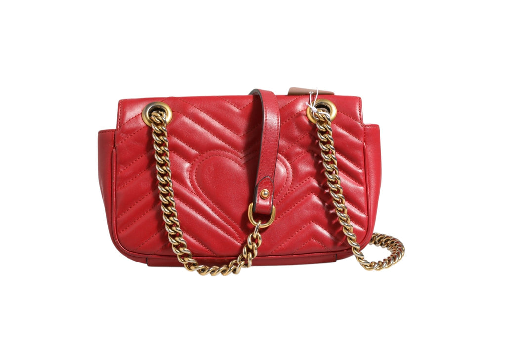 Gucci Marmont Small Shoulder Bag in Rosso Ancora Red Women's Leather ( )