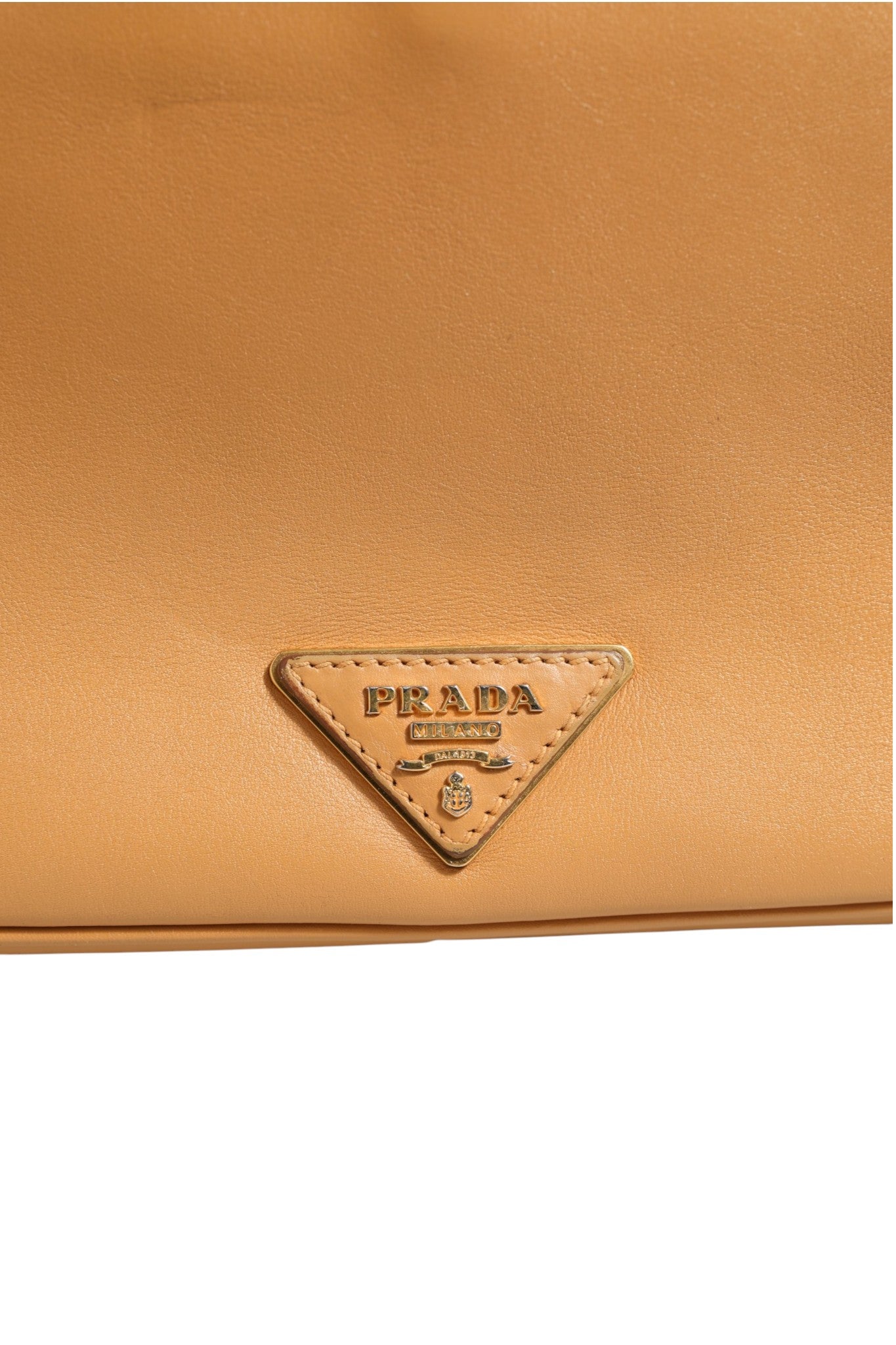 Prada Sidonie Beige Pebble Leather shoulder Women's bag ( )