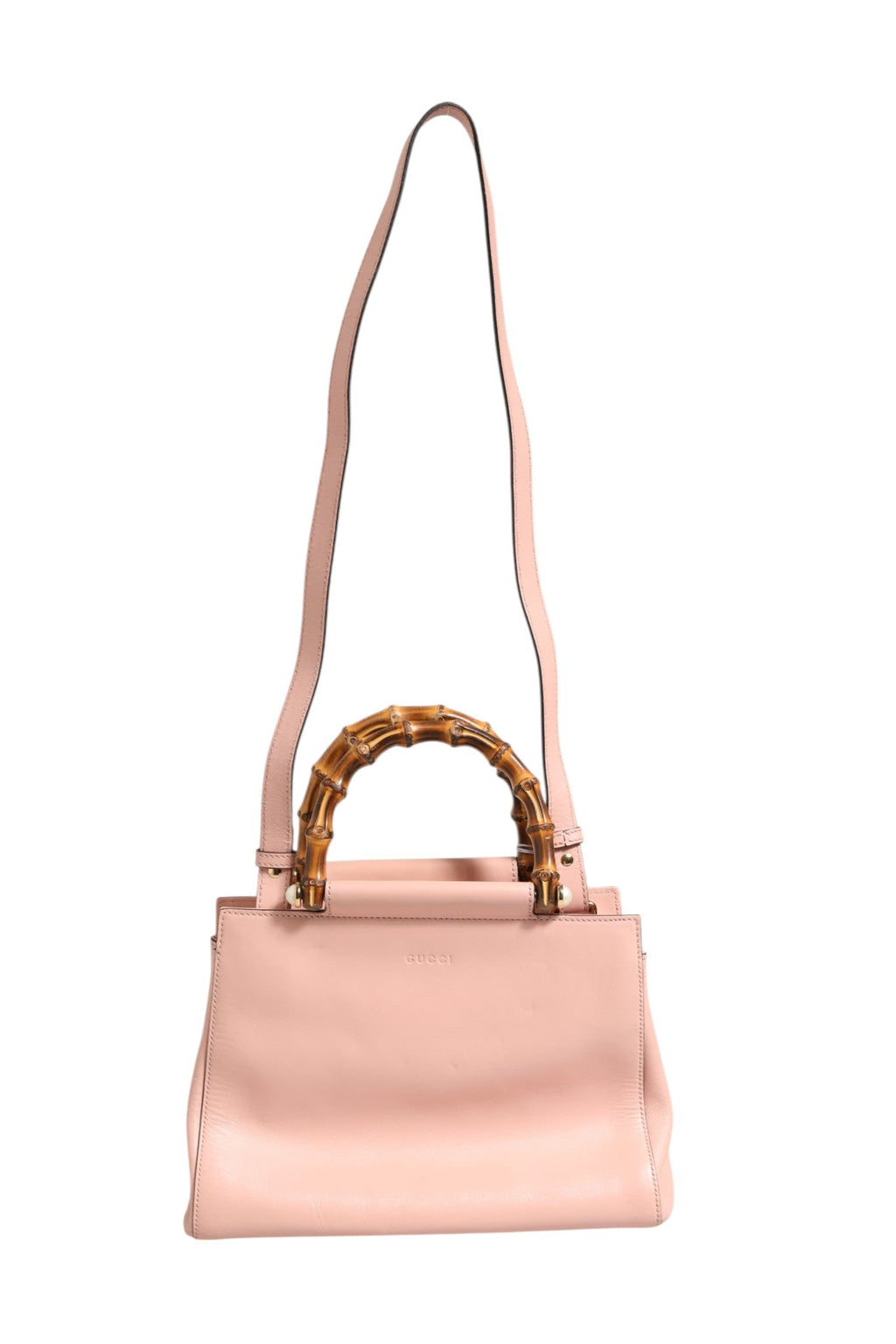 Gucci Pink And White Calfskin Small Nymphaea Top Handle Women's Bag ( )