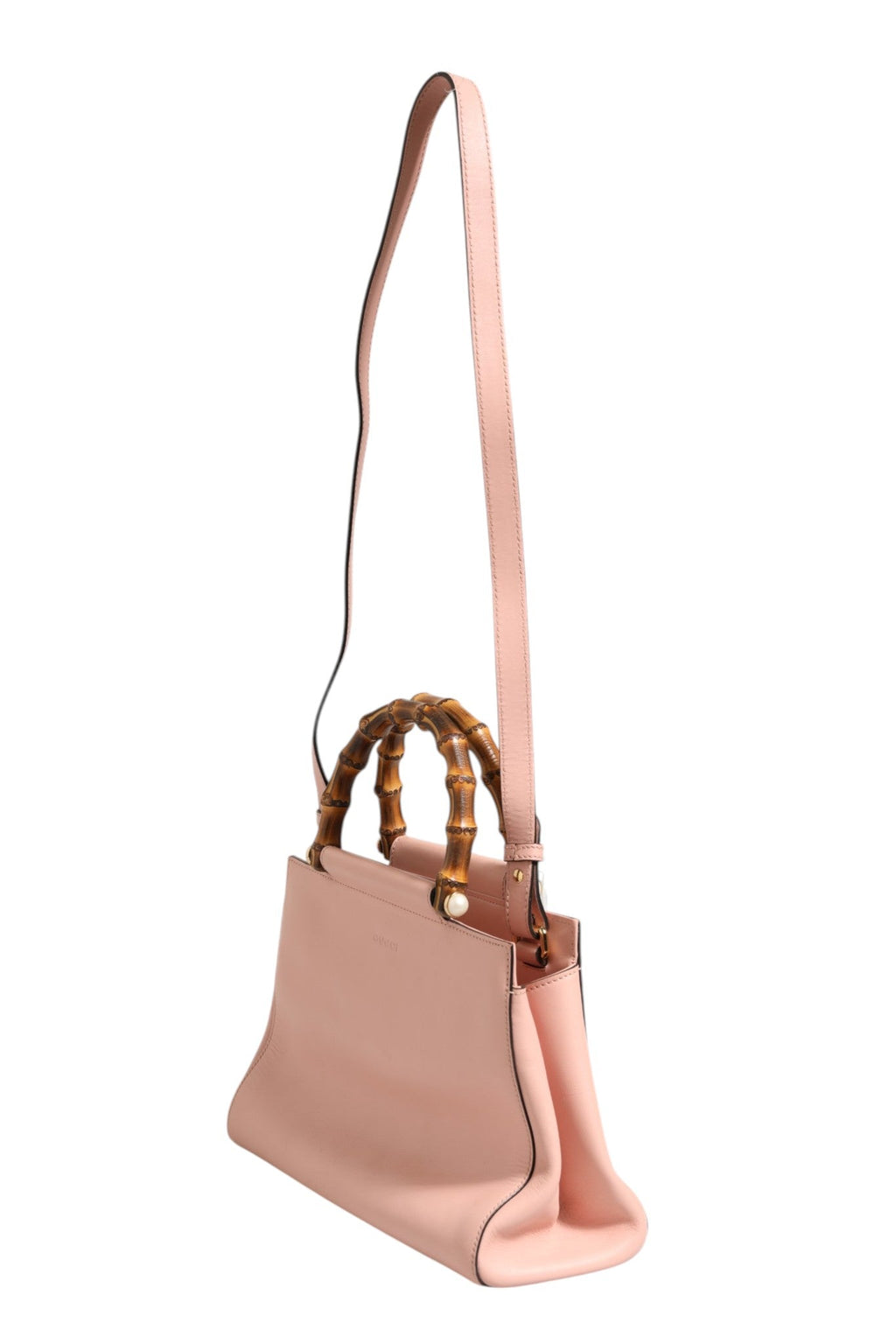 Gucci Pink And White Calfskin Small Nymphaea Top Handle Women's Bag ( )