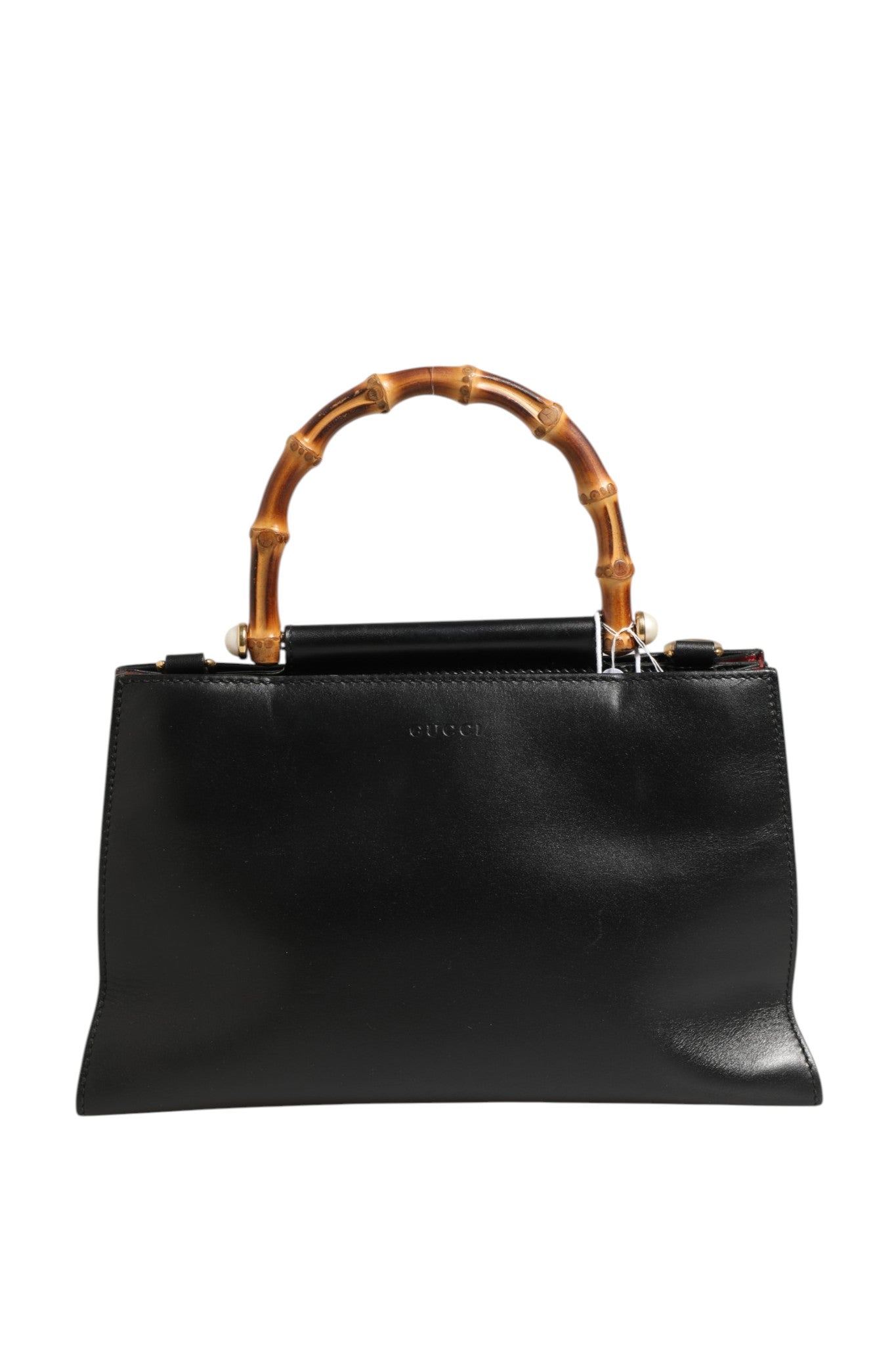 Gucci Nymphaea Bamboo Top Handle Leather Women's Bag ( )