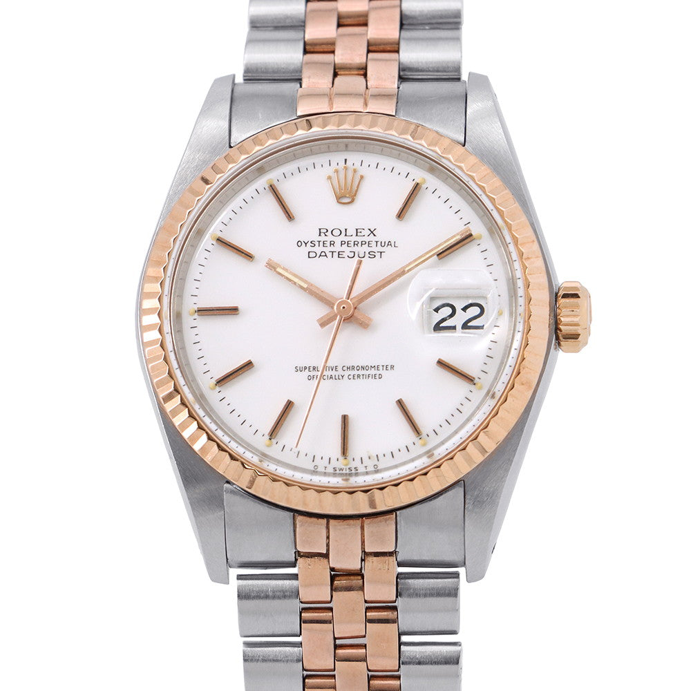 ROLEX Datejust W36mm Stainless Steel K18PG Gold Dial1601/5