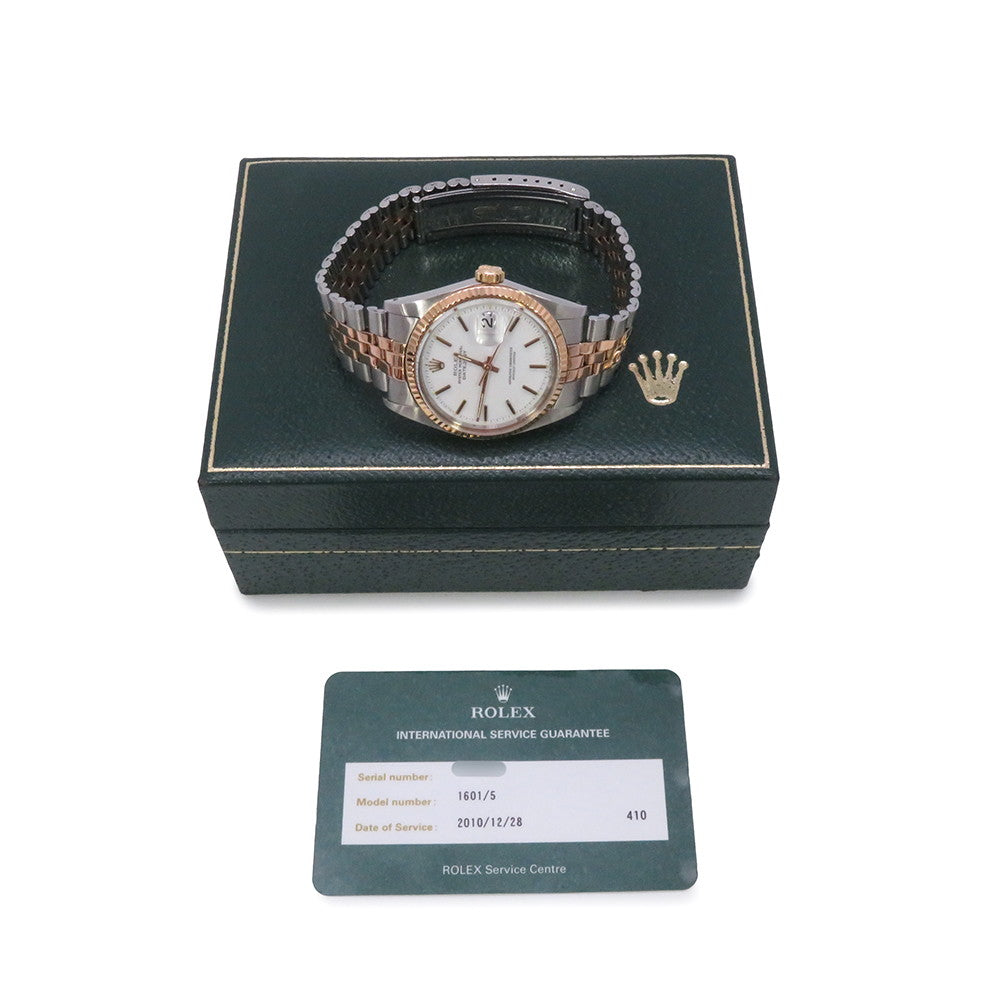 ROLEX Datejust W36mm Stainless Steel K18PG Gold Dial1601/5