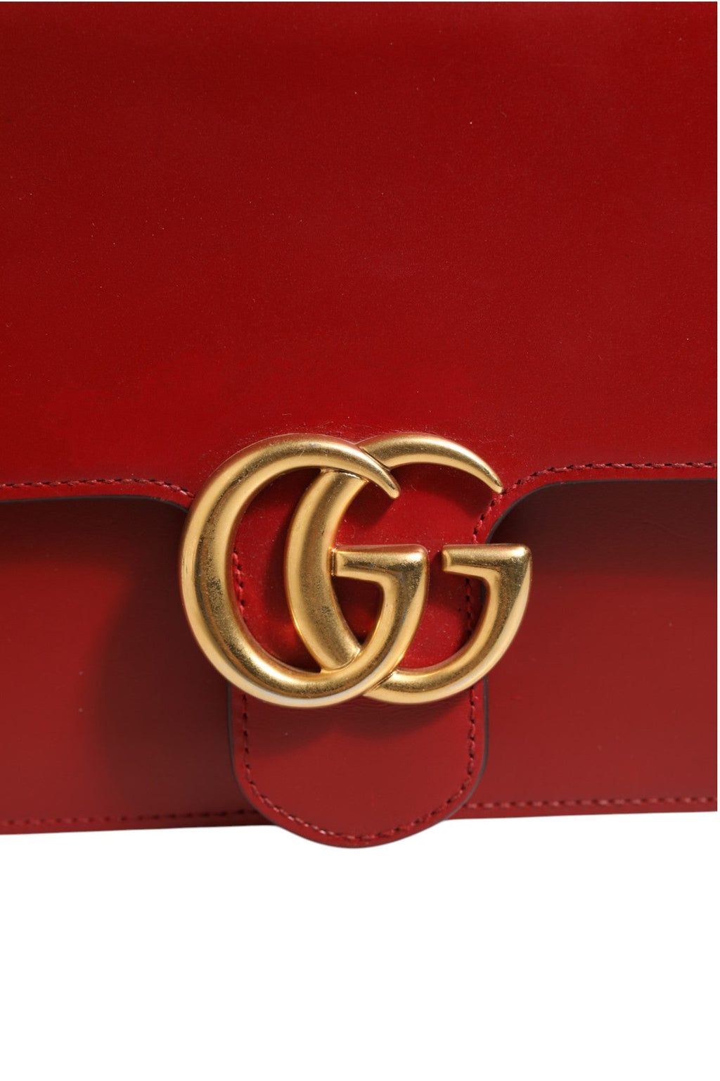 Gucci Marmont small shoulder bag in Rosso Ancora red Women's leather ( )