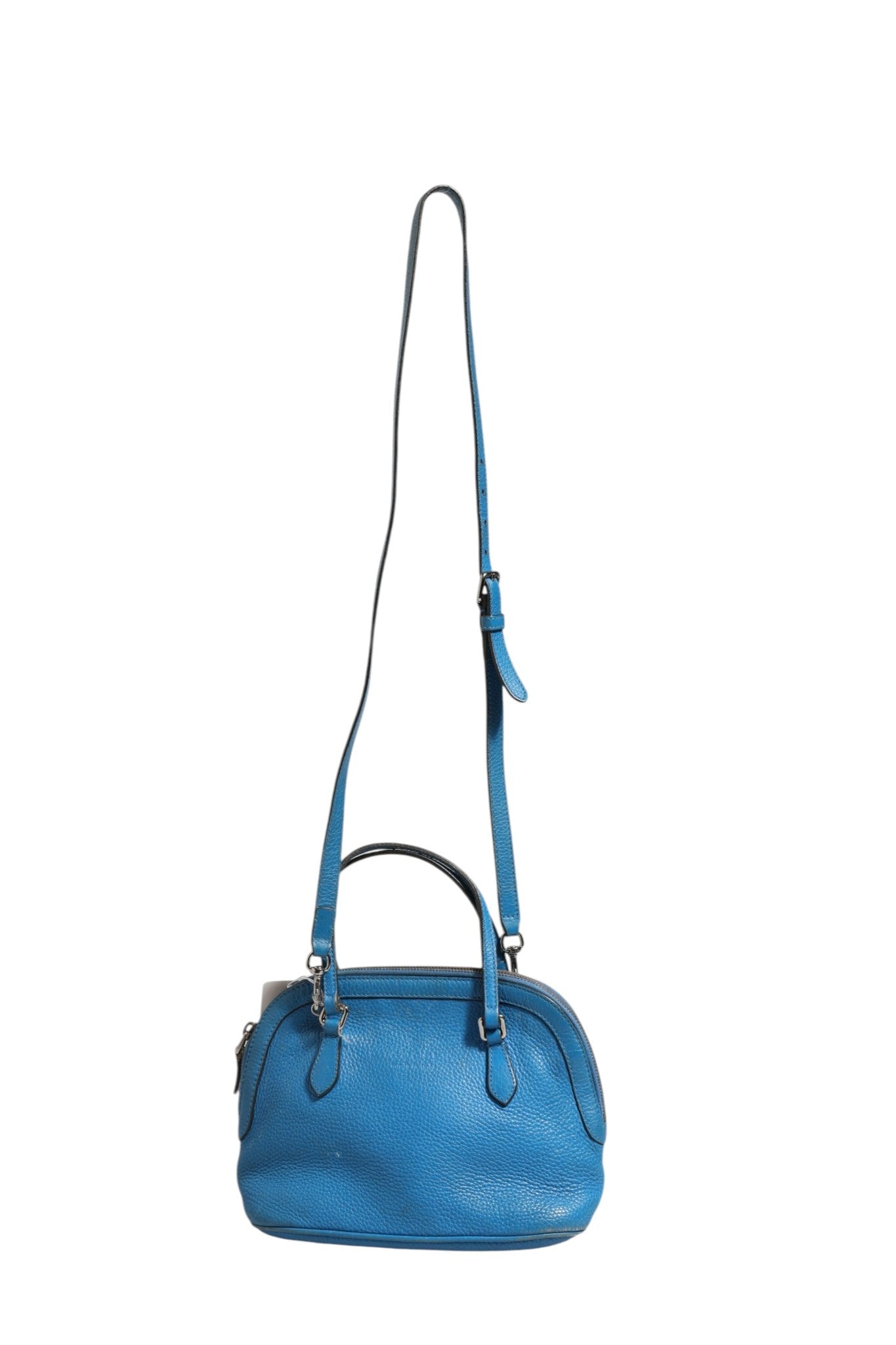 Gucci Blue Leather Dome Women's Handbag ( )