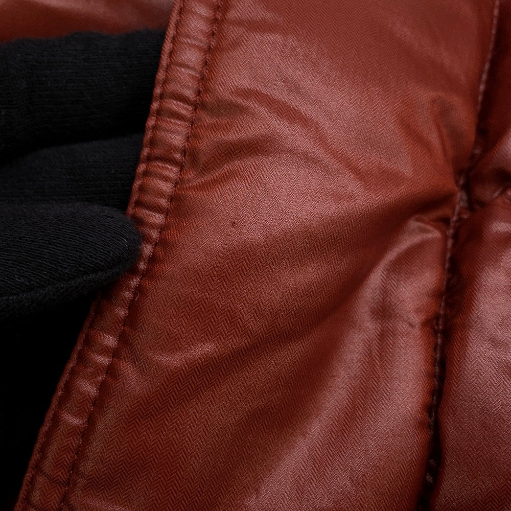 HERMES Down vest Size Chronomat 44 Rouge Basque Country Nylon Down Feather
