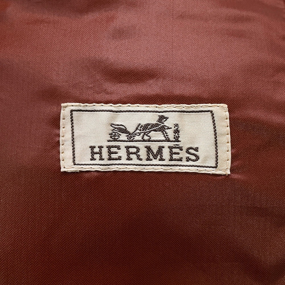 HERMES Down vest Size Chronomat 44 Rouge Basque Country Nylon Down Feather