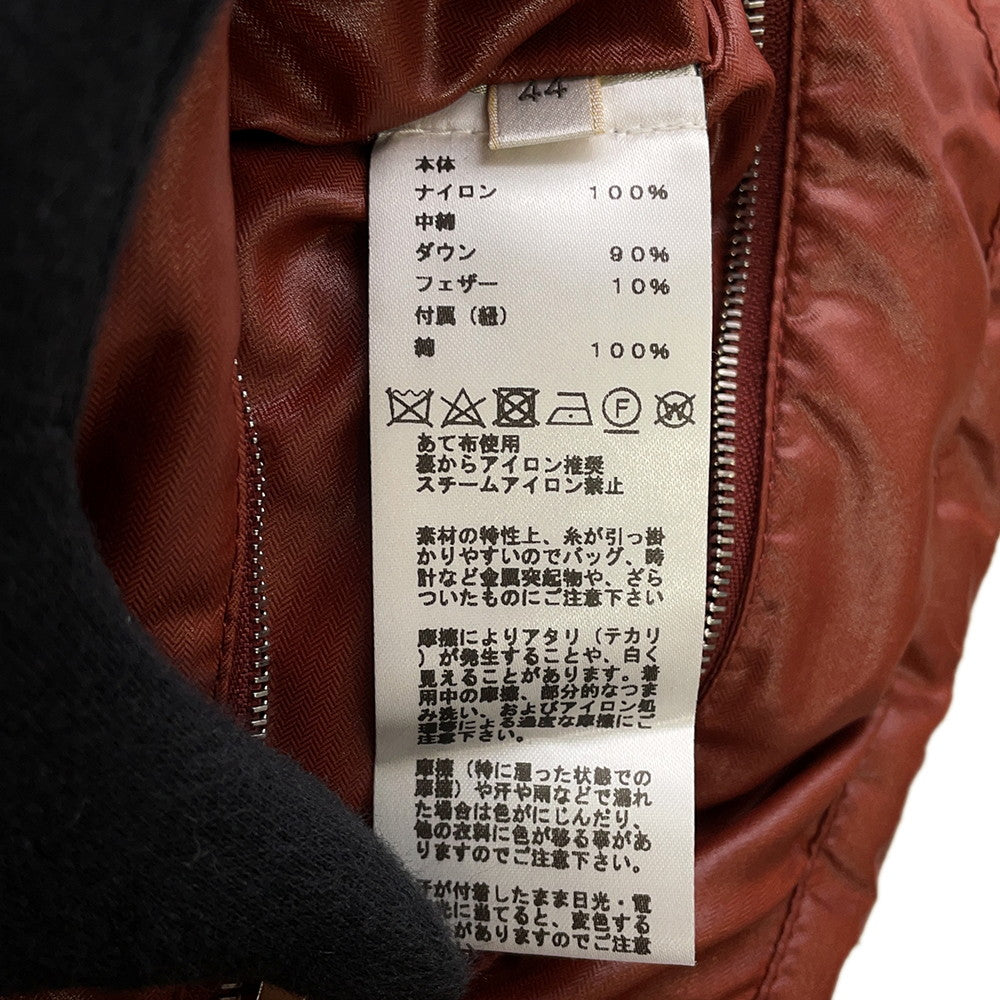 HERMES Down vest Size Chronomat 44 Rouge Basque Country Nylon Down Feather