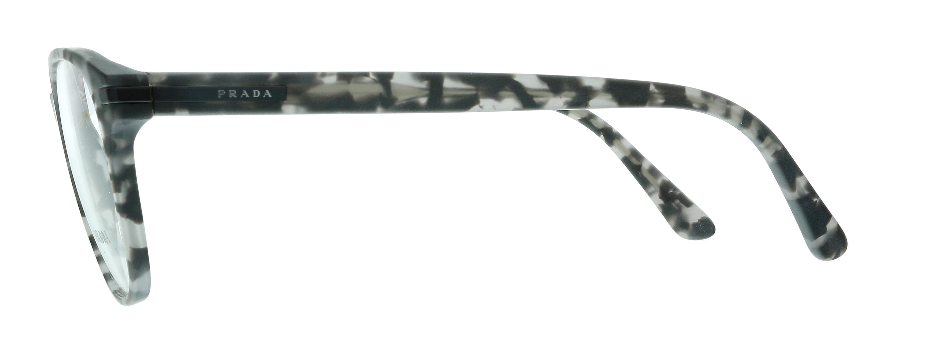 Prada Matte Grey Tortoise Square 0PR 12WV VH31O1 Eyeglasses