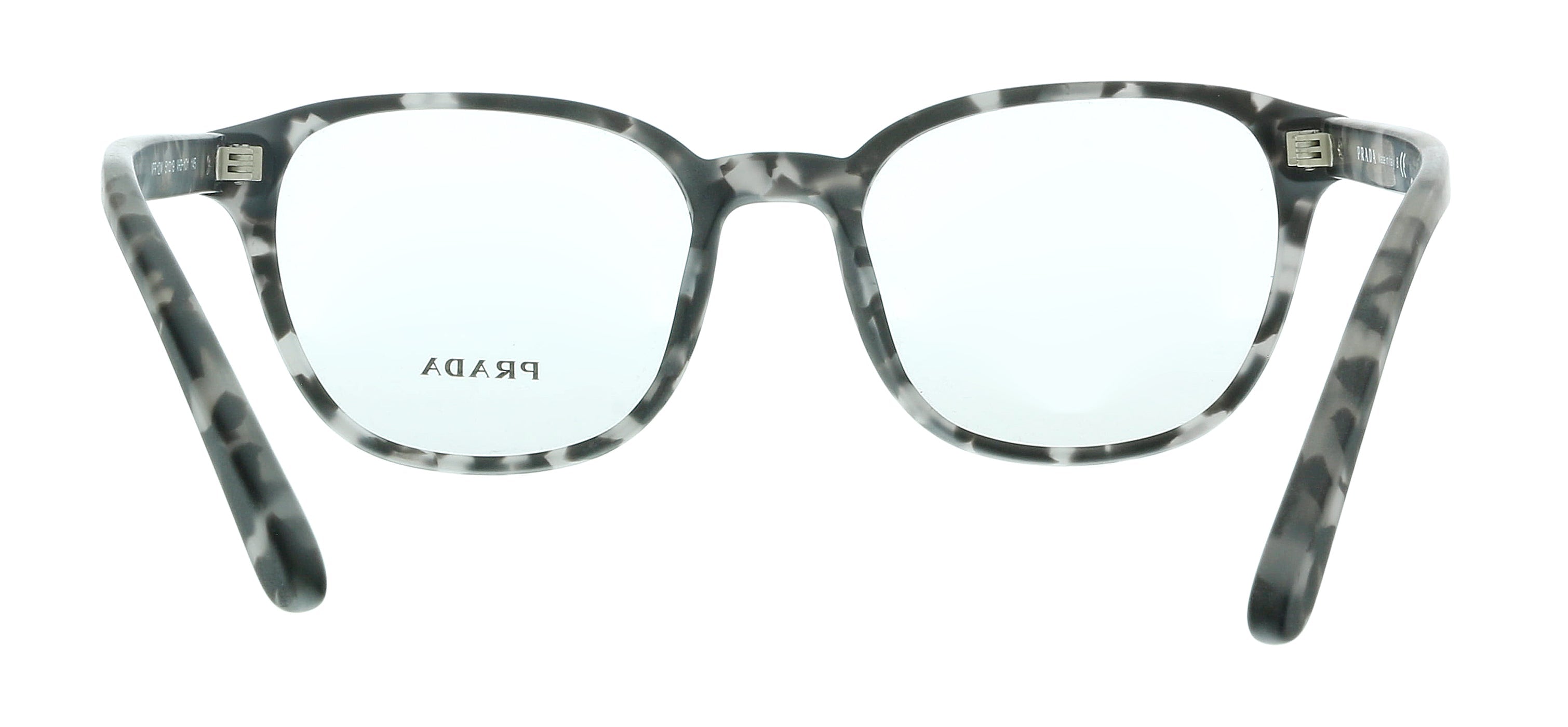 Prada Matte Grey Tortoise Square 0PR 12WV VH31O1 Eyeglasses