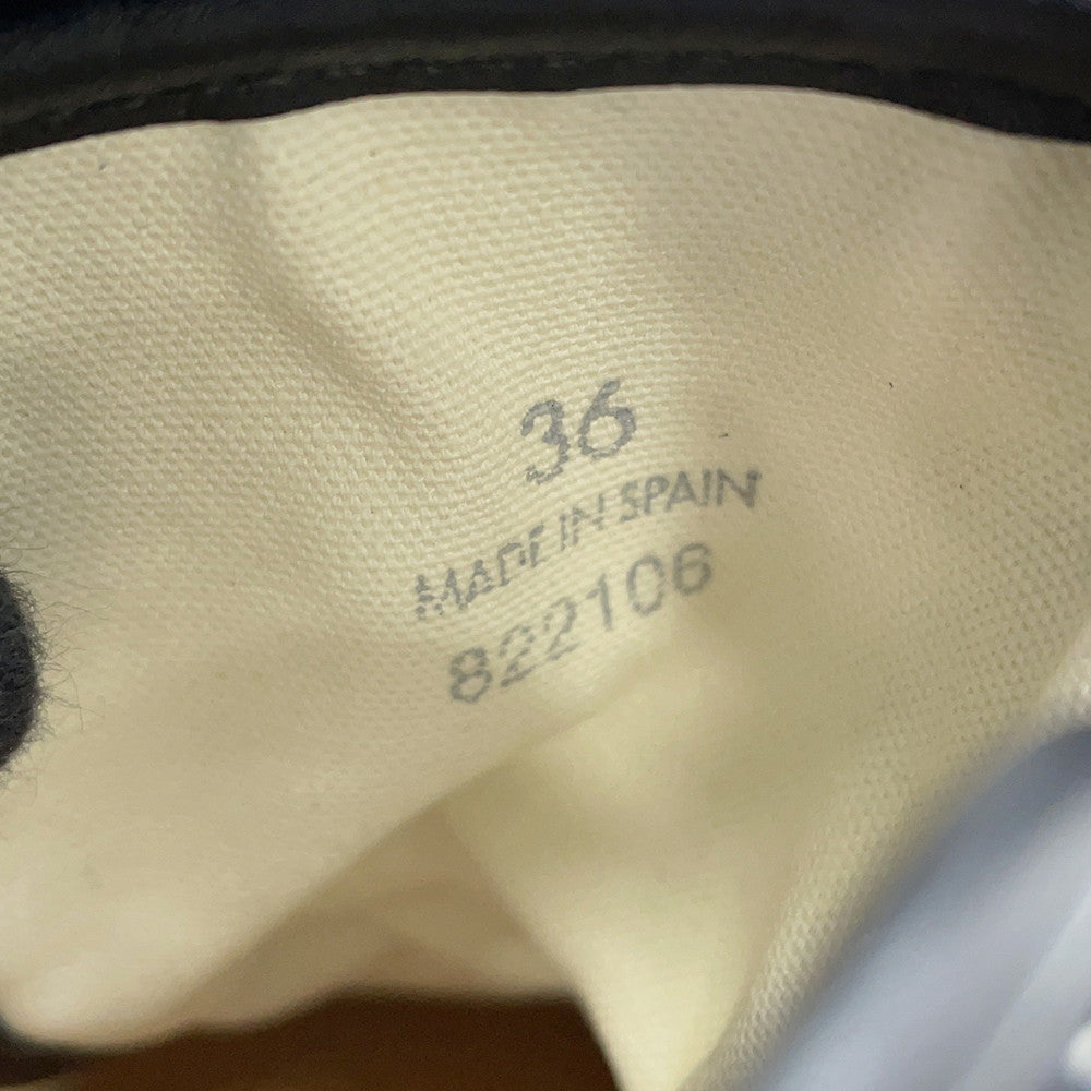 LOEWE Anagram High-Top Sneakers Beige/Navy Canvas Size 36