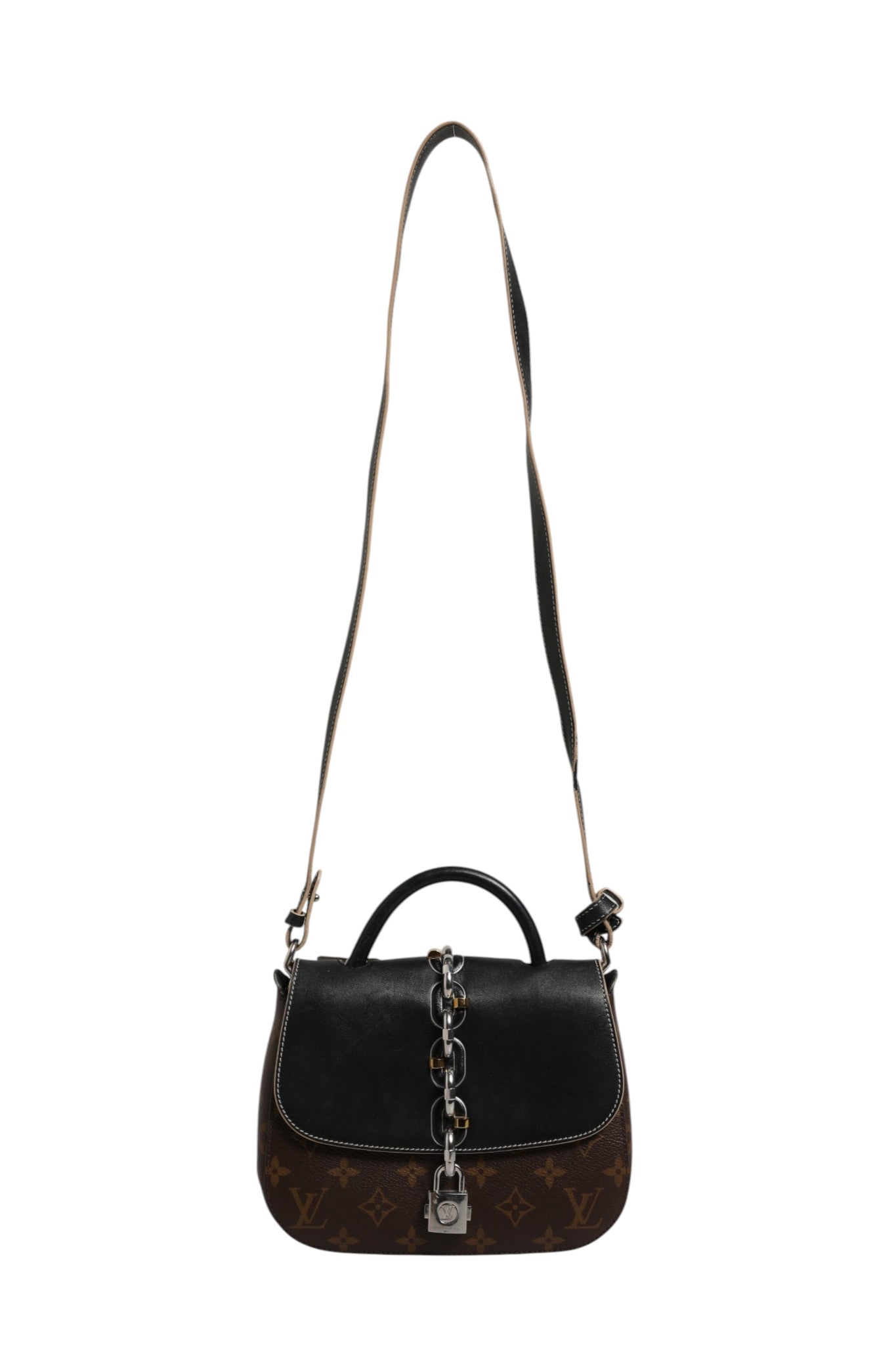 Louis Vuitton Calfskin Monogram Chain It Bag PM Women's Black ( )