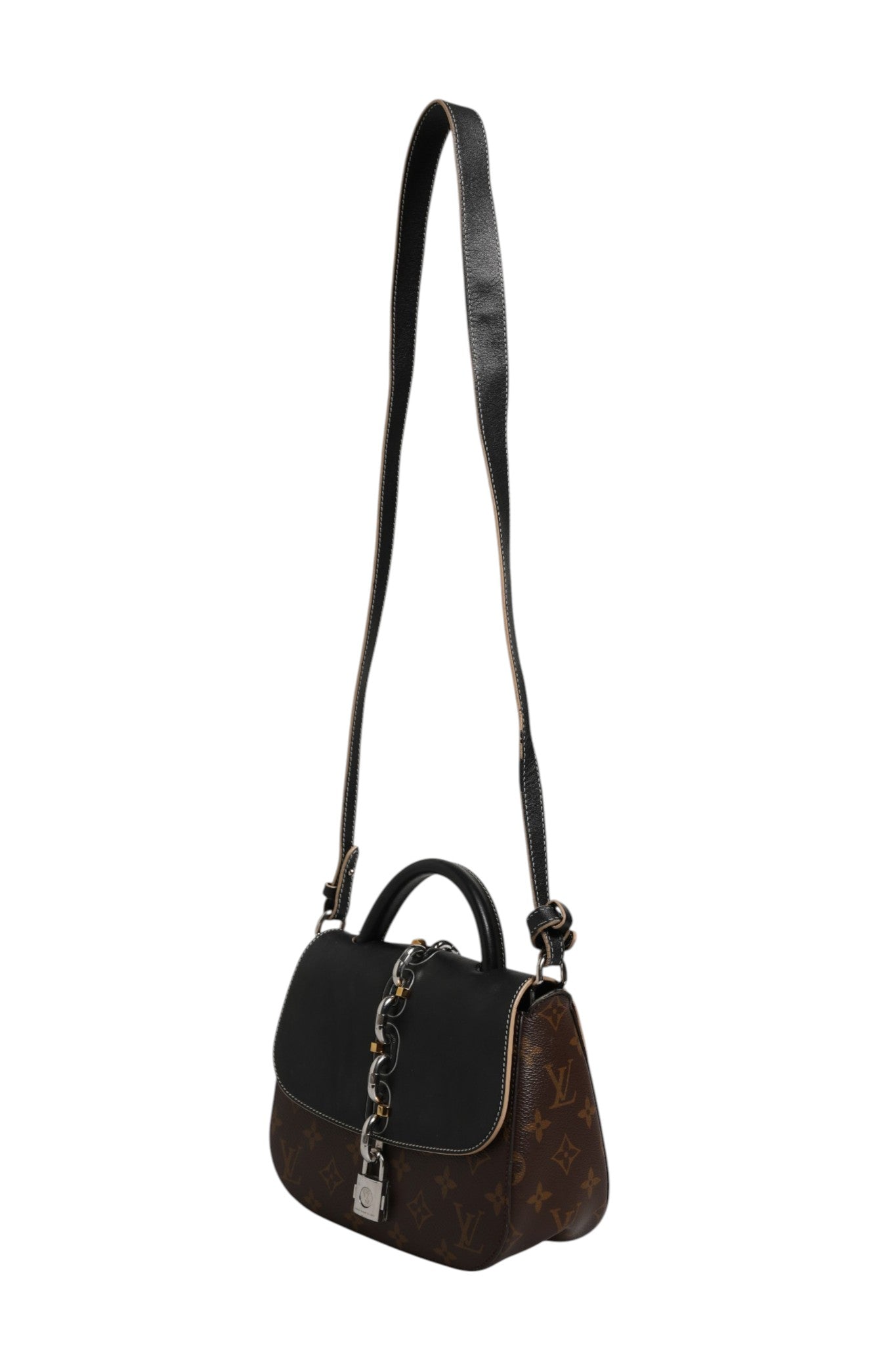 Louis Vuitton Calfskin Monogram Chain It Bag PM Women's Black ( )