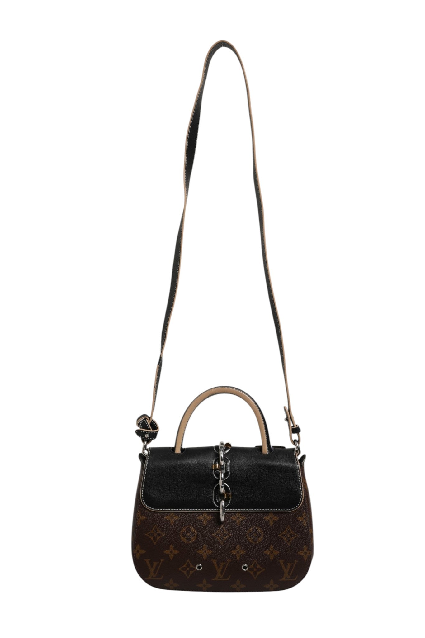 Louis Vuitton Calfskin Monogram Chain It Bag PM Women's Black ( )