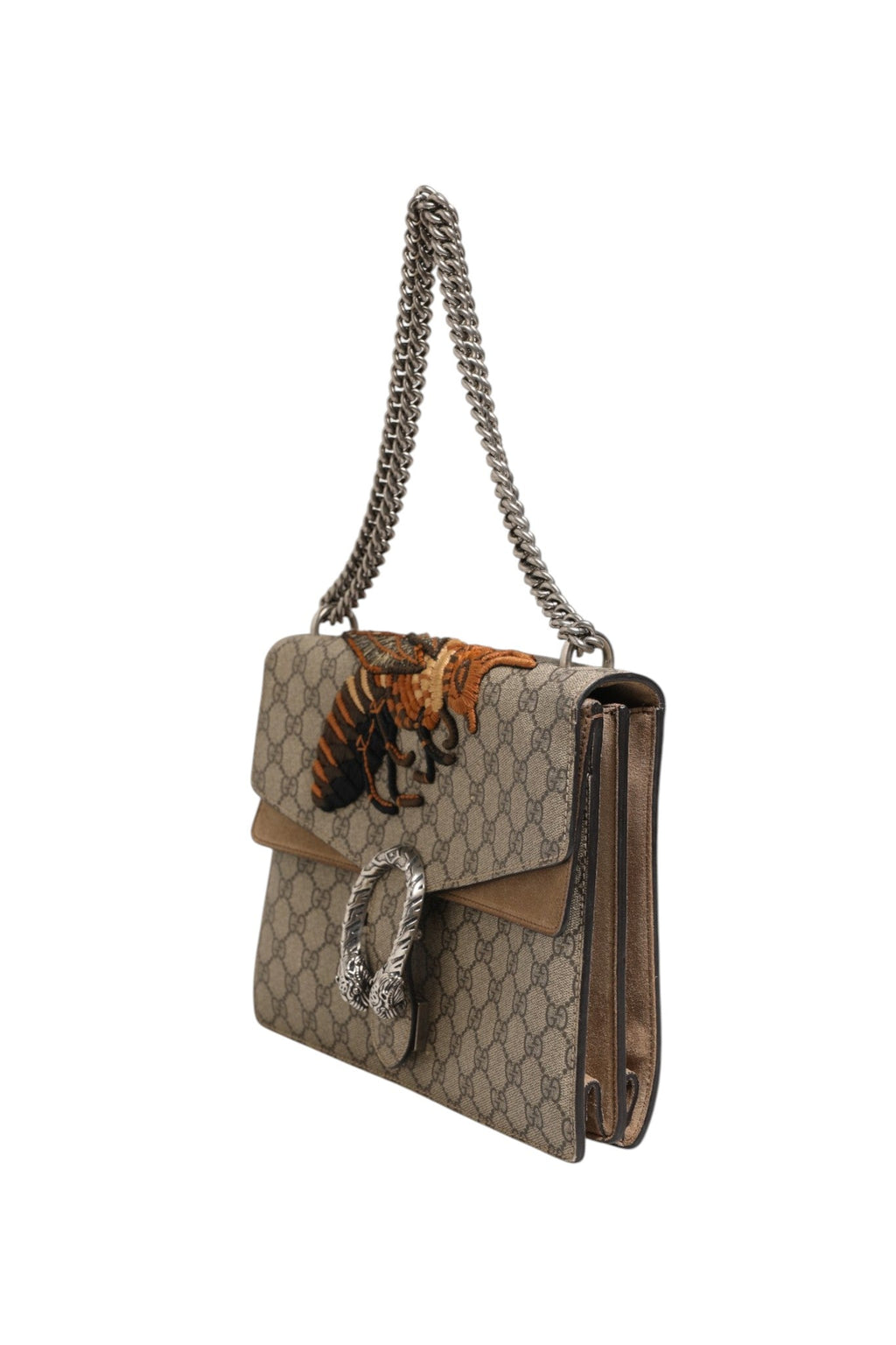 Gucci Supreme Monogram Bee Embroidered Shoulder Women's Bag ( )
